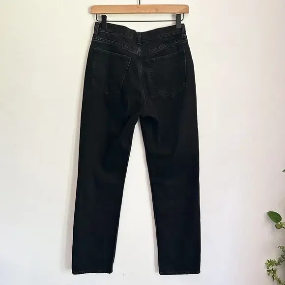 & Other Stories Hi Rise Straight Denim Jeans Black Size 26 - Picture 4 of 7